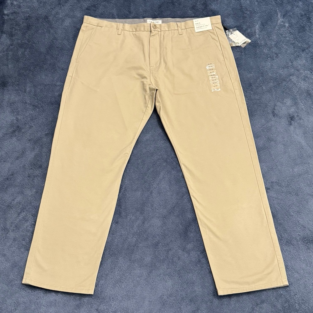 Calvin Klein Tan Khaki Body Fit Chinos Pants